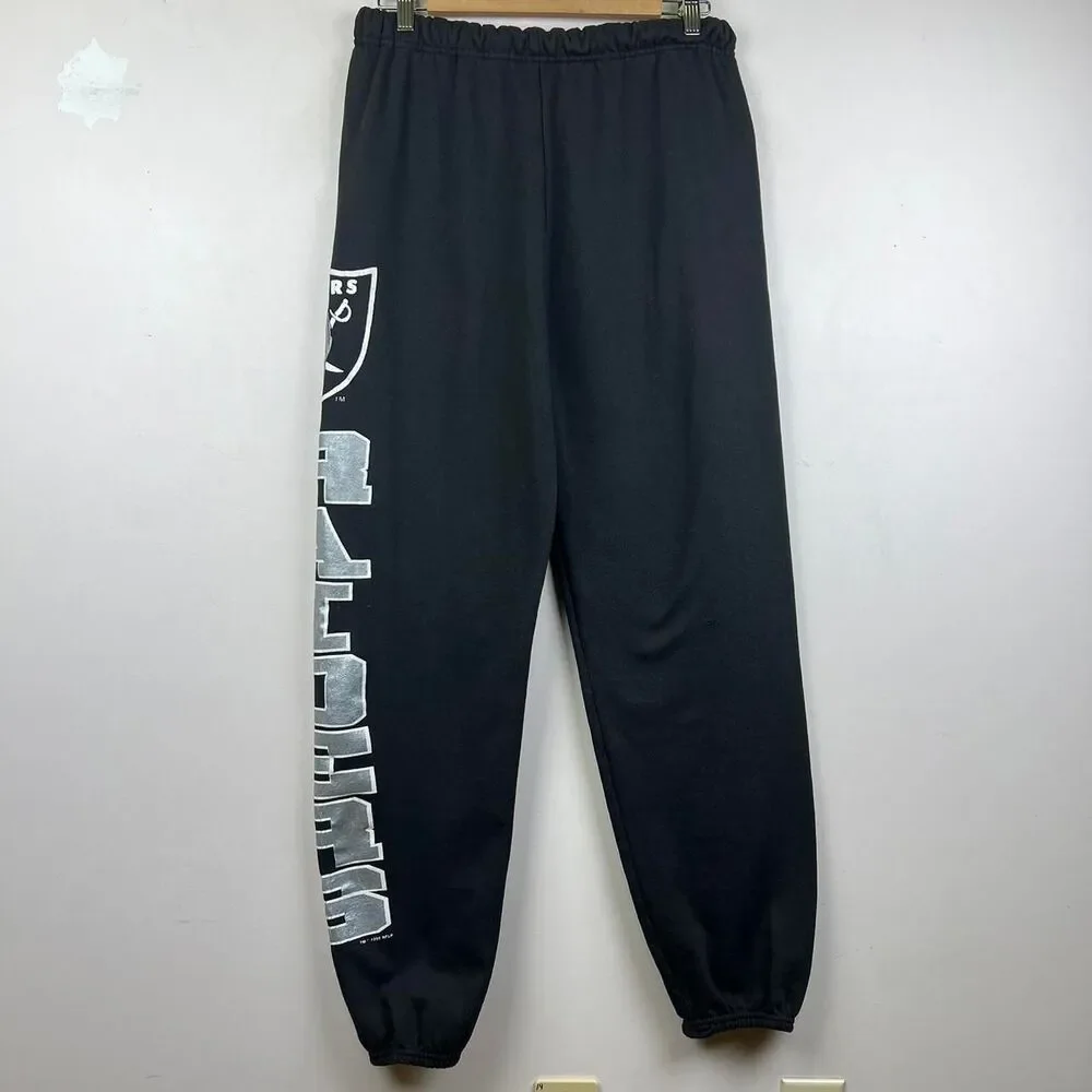 Vintage Las Vegas Oakland Raiders Black Sweatpants Logo 7 Size L